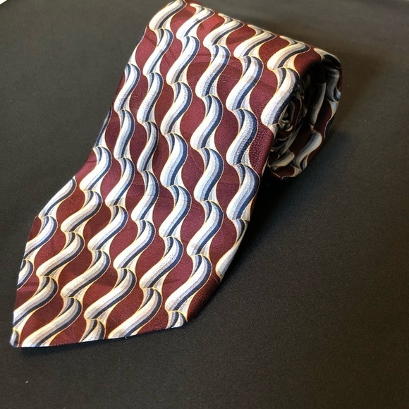 Vintage Enzo Felini 100% Handmade in Italy Silk Tie. Swirl Pattern.‎ EUC. - Picture 2 of 7